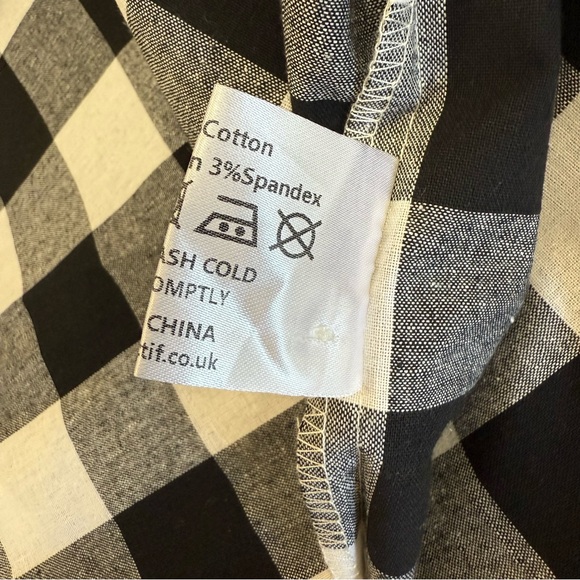 Collectif X ModCloth 50s Mara Check Midi Fit & Flare Shirtdress Shirt Dress - Picture 14 of 14